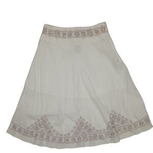 GASOLINO women's midi cream flared skirt size XL.